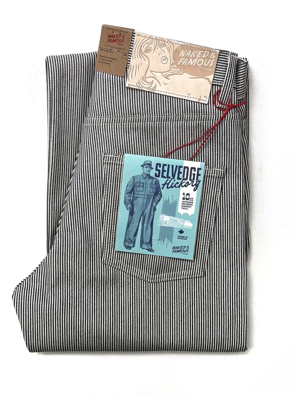 Naked & Famous Denim Selvedge Hickory Strong Guy Jeans